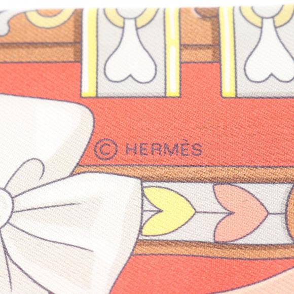 HERMES Red Silk Scarf - Picture 2 of 3